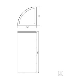 Lixeira Abruzzo em Aço Inox com Acabamento Scotch Brite 110 L - Tramontina